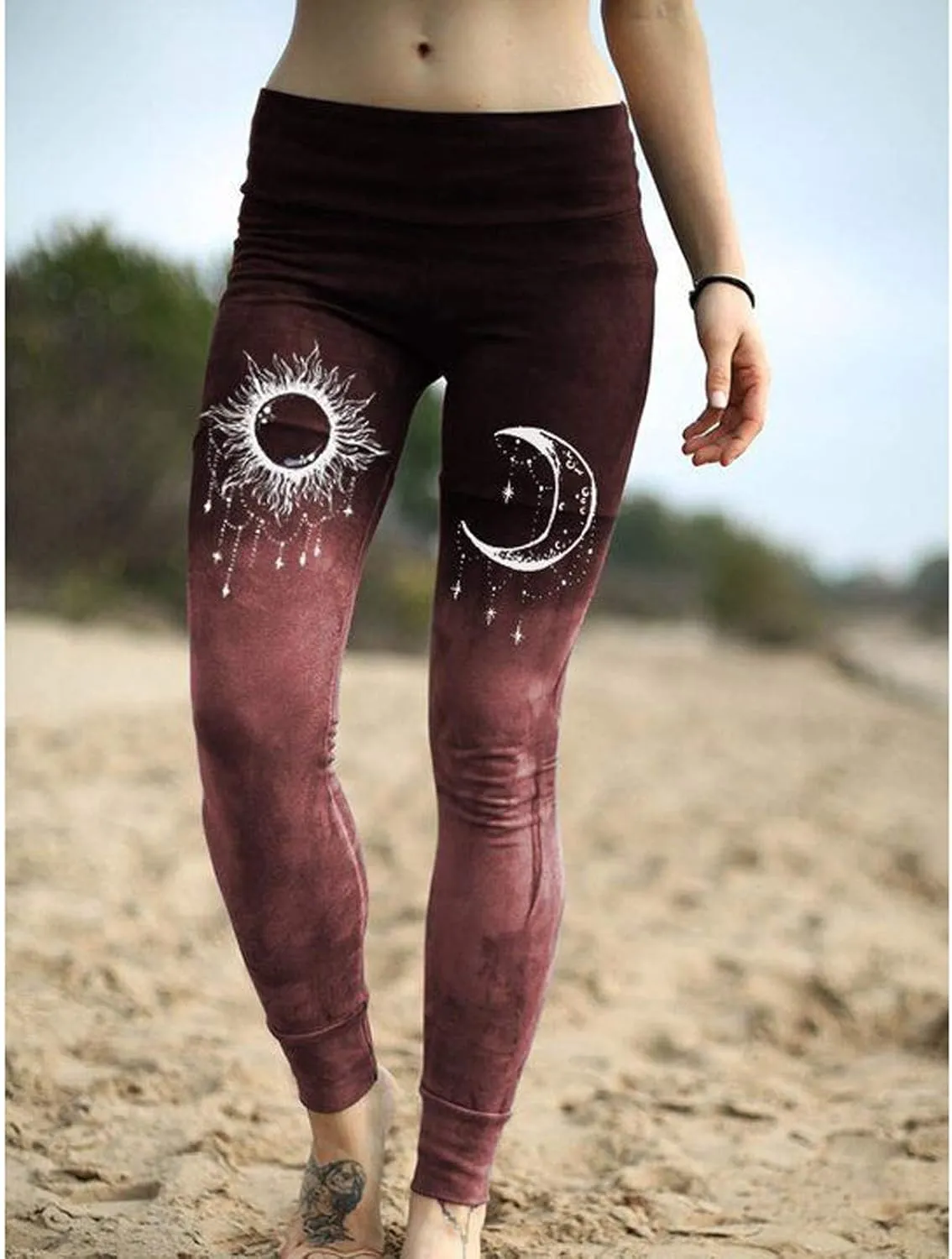 Workout Pattern Leggings for Women Plus Size Women Leggings Womens Tummy Control Leggings