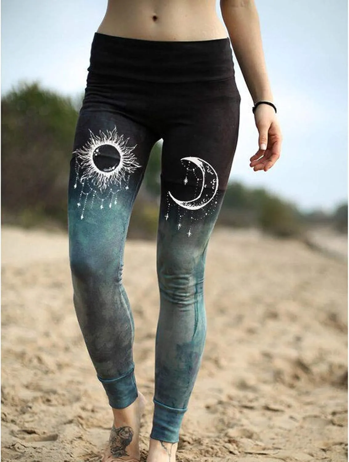 Workout Pattern Leggings for Women Plus Size Women Leggings Womens Tummy Control Leggings