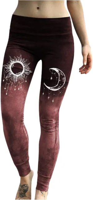 Workout Pattern Leggings for Women Plus Size Women Leggings Womens Tummy Control Leggings