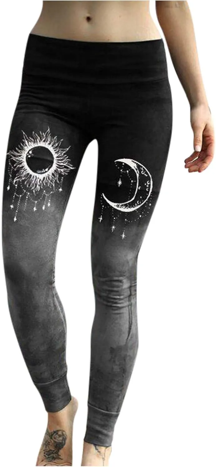 Workout Pattern Leggings for Women Plus Size Women Leggings Womens Tummy Control Leggings