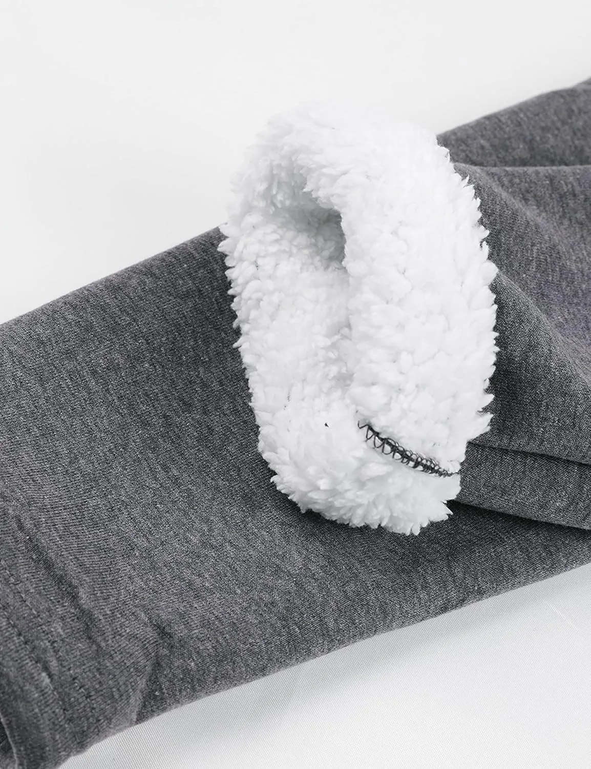Yeokou Women Warm Sherpa Lined Fleece Crewneck Sport Sweatshirt Pullover Loungewear