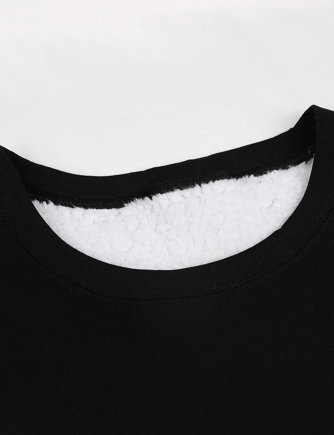Yeokou Women Warm Sherpa Lined Fleece Crewneck Sport Sweatshirt Pullover Loungewear