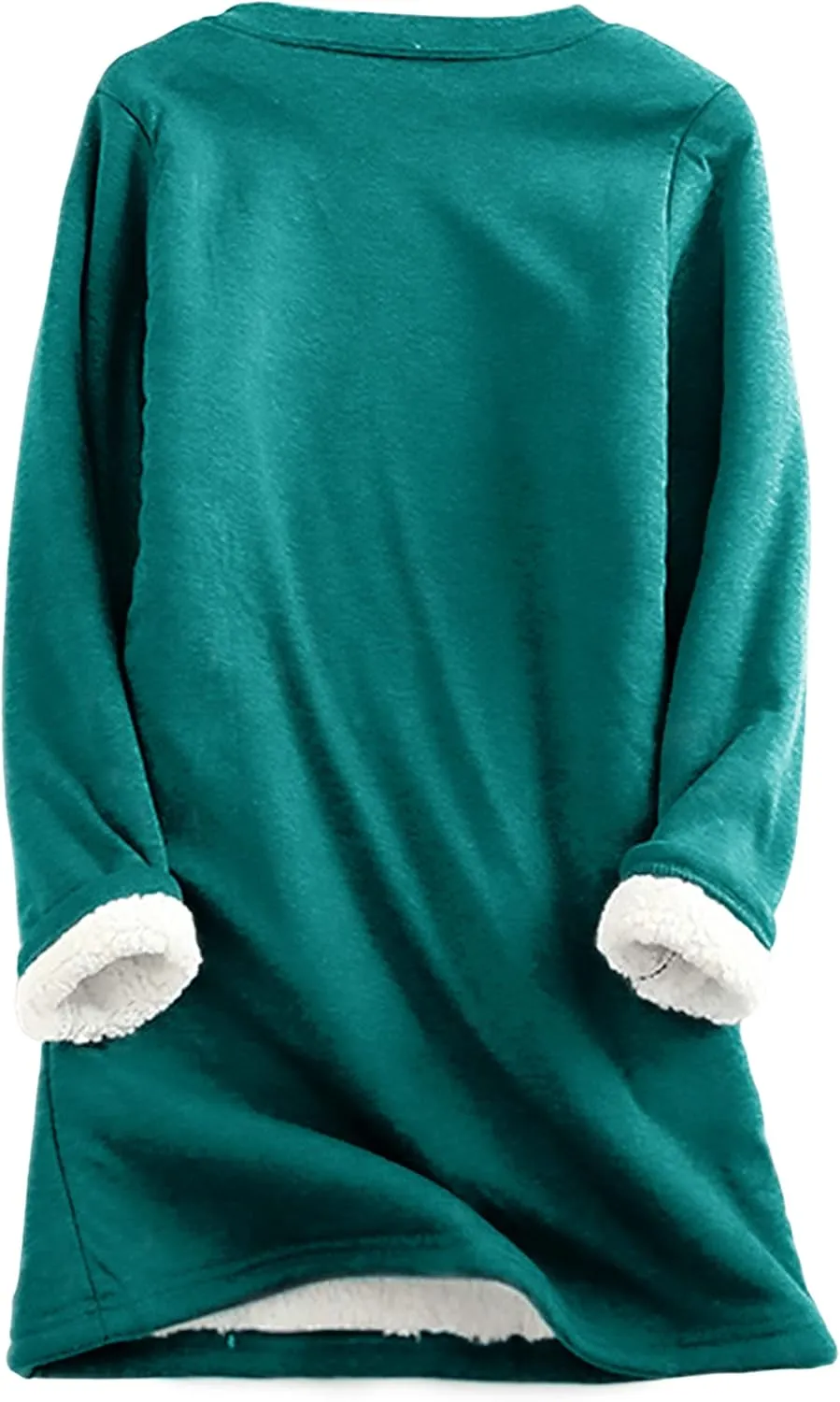 Yeokou Women Warm Sherpa Lined Fleece Crewneck Sport Sweatshirt Pullover Loungewear