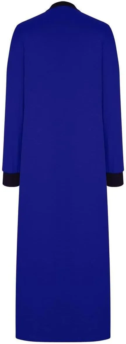 ZEFOTIM Womens Long Sleeve Dresses Solid Color Dress Spring Summer Dress Maxi Dresses V Neck Dresses Womens Spring Dresses
